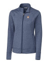 Houston Astros Cutter & Buck Shoreline Heathered Womens Full Zip Jacket Liberty Navy Heather Mannequin Thumbnail Image