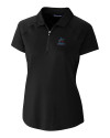 Miami Marlins Cutter & Buck Forge Stretch Womens Short Sleeve Polo Black Mannequin Thumbnail Image