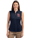St. Louis Cardinals- Cutter & Buck Forge Stretch Womens Sleeveless Polo Liberty Navy Front Thumbnail Image