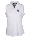 Kansas City Royals Cutter & Buck Forge Stretch Womens Sleeveless Polo White Mannequin Thumbnail Image