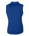 New York Mets Cutter & Buck Forge Stretch Womens Sleeveless Polo Tour Blue Mannequin Back Thumbnail Image