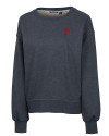 Philadelphia Phillies Cutter & Buck Saturday Cotton Blend Womens Crew Neck Sweatshirt Navy Blue Heather Mannequin Thumbnail Image