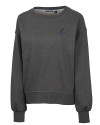 Miami Marlins Cutter & Buck Saturday Cotton Blend Womens Crew Neck Sweatshirt Charcoal Heather Mannequin Thumbnail Image