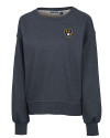 Milwaukee Brewers Cutter & Buck Saturday Cotton Blend Womens Crew Neck Sweatshirt Navy Blue Heather Mannequin Thumbnail Image