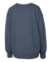 Los Angeles Angels Cutter & Buck Saturday Cotton Blend Womens Crew Neck Sweatshirt Navy Blue Heather Mannequin Back Thumbnail Image