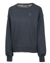 Seattle Mariners Cutter & Buck Saturday Cotton Blend Womens Crew Neck Sweatshirt Navy Blue Heather Mannequin Thumbnail Image
