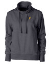 Pittsburgh Pirates Cutter & Buck Saturday Cotton Blend Womens Funnel Neck Sweatshirt Charcoal Heather Mannequin Thumbnail Image