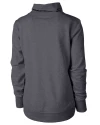 Colorado Rockies Cutter & Buck Saturday Cotton Blend Womens Funnel Neck Sweatshirt Charcoal Heather Mannequin Back Thumbnail Image
