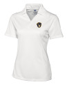 Milwaukee Brewers Cutter & Buck Genre Textured Solid Womens Polo White Mannequin Thumbnail Image