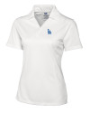 Los Angeles Dodgers Cutter & Buck Genre Textured Solid Womens Polo White Mannequin Thumbnail Image