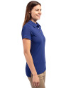 Kansas City Royals Cutter & Buck Advantage Eco Tri-Blend Pique Womens Polo Tour Blue Side Thumbnail Image