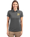 Athletics Cutter & Buck Advantage Eco Tri-Blend Pique Womens Polo Elemental Grey Front Thumbnail Image