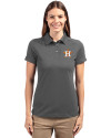 Houston Astros Cutter & Buck Advantage Eco Tri-Blend Pique Womens Polo Elemental Grey Front Thumbnail Image