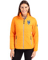 New York Mets Cutter & Buck Rainier PrimaLoft®  Womens Eco Insulated Full Zip Puffer Jacket Satsuma Front Thumbnail Image
