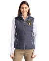 Milwaukee Brewers Cutter & Buck Rainier PrimaLoft® Womens Eco Insulated Full Zip Puffer Vest Anthracite Melange Front Thumbnail Image