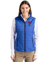 Philadelphia Phillies Cutter & Buck Rainier PrimaLoft® Womens Eco Insulated Full Zip Puffer Vest Royal Front Thumbnail Image