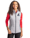 Miami Marlins Cutter & Buck Rainier PrimaLoft® Womens Eco Insulated Full Zip Puffer Vest Polished Medium Gray Front Thumbnail Image