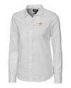 Houston Astros Cutter & Buck Stretch Oxford Womens Long Sleeve Dress Shirt White Mannequin Thumbnail Image
