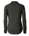 View image 2: Colorado Rockies Cutter & Buck Versatech Geo Dobby Stretch Womens Long Sleeve Dress Shirt Black Mannequin Back
