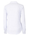 Tampa Bay Rays Cutter & Buck Versatech Tattersall Stretch Womens Long Sleeve Dress Shirt Atlas Light Blue Mannequin Back Thumbnail Image