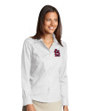 St. Louis Cardinals- Cutter & Buck Epic Easy Care Fine Twill Womens Long Sleeve Dress Shirt White Front Thumbnail Image