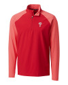 Philadelphia Phillies Cutter & Buck Response Lightweight Hybrid Quarter Zip Mens Pullover Windbreaker Red Mannequin Thumbnail Image