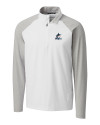 Miami Marlins Cutter & Buck Response Lightweight Hybrid Quarter Zip Mens Pullover Windbreaker White Mannequin Thumbnail Image