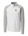 San Diego Padres Cutter & Buck Response Lightweight Hybrid Quarter Zip Mens Pullover Windbreaker White Mannequin Thumbnail Image