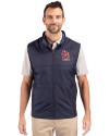 St. Louis Cardinals- Cutter & Buck Stealth Hybrid Quilted Mens Windbreaker Vest Liberty Navy Front Thumbnail Image
