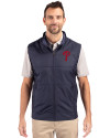 Philadelphia Phillies Cutter & Buck Stealth Hybrid Quilted Mens Windbreaker Vest Liberty Navy Front Thumbnail Image
