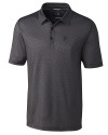 Pittsburgh Pirates Cutter & Buck Pike Mini Pennant Print Stretch Mens Polo Black Mannequin Thumbnail Image