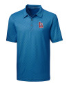 St. Louis Cardinals- Cutter & Buck Pike Mini Pennant Print Stretch Mens Polo Liberty Navy Mannequin Thumbnail Image