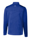 New York Mets Cutter & Buck Traverse Stretch Eco Stripe Quarter Zip Mens Pullover Tour Blue Mannequin Back Thumbnail Image