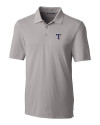 Texas Rangers Cutter & Buck Forge Stretch Mens Polo Polished Medium Gray Mannequin Thumbnail Image