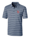 St. Louis Cardinals- Cutter & Buck Forge Epic Confidence Recycled Heathered Stripe Stretch Mens Polo Indigo Mannequin Thumbnail Image