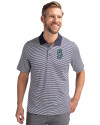 Seattle Mariners Cutter & Buck Forge Tonal Stripe Stretch Mens Polo Liberty Navy Front Thumbnail Image