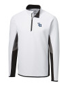 Tampa Bay Rays Cutter & Buck Traverse Colorblock Stretch Quarter Zip Mens Pullover White Mannequin Thumbnail Image
