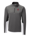 Philadelphia Phillies Cutter & Buck Traverse Colorblock Stretch Quarter Zip Mens Pullover Elemental Grey Mannequin Thumbnail Image