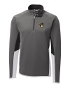 Milwaukee Brewers Cutter & Buck Traverse Colorblock Stretch Quarter Zip Mens Pullover Elemental Grey Mannequin Thumbnail Image