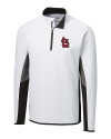 St. Louis Cardinals- Cutter & Buck Traverse Colorblock Stretch Quarter Zip Mens Pullover White Mannequin Thumbnail Image