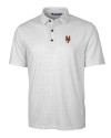 New York Mets Cutter & Buck Pike Double Dot Print Stretch Mens Polo Charcoal Mannequin Thumbnail Image