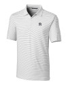 New York Yankees Cutter & Buck Forge Pencil Stripe Stretch Mens Polo White Mannequin Thumbnail Image