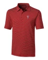 Texas Rangers Cutter & Buck Forge Pencil Stripe Stretch Mens Polo Cardinal Red Mannequin Thumbnail Image