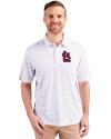 St. Louis Cardinals- Cutter & Buck Forge Pencil Stripe Stretch Mens Polo White Front Thumbnail Image