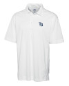 Tampa Bay Rays Cutter & Buck Genre Textured Solid Mens Polo White Mannequin Thumbnail Image