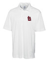 St. Louis Cardinals- Cutter & Buck Genre Textured Solid Mens Polo White Mannequin Thumbnail Image