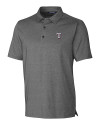 Texas Rangers Cutter & Buck Forge Heathered Stretch Mens Polo Charcoal Heather Mannequin Thumbnail Image