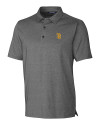 San Diego Padres Cutter & Buck Forge Heathered Stretch Mens Polo Charcoal Heather Mannequin Thumbnail Image