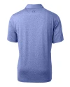 New York Mets Cutter & Buck Forge Heathered Stretch Mens Polo Tour Blue Heather Mannequin Back Thumbnail Image