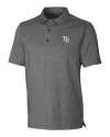 Tampa Bay Rays Cutter & Buck Forge Heathered Stretch Mens Polo Charcoal Heather Mannequin Thumbnail Image
